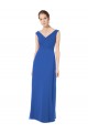 A-Line V-Neck Soft Chiffon Long Royal Blue Bridesmaid Dresses Sydney