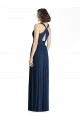 A-Line V-Neck Chiffon Long Floor Length Dark Navy Bridesmaid Dress Sydney