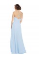 A-Line Halter Neck Soft Chiffon Long Light Sky Blue Bridesmaid Dress Sydney