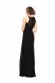 Sheath High Neck Soft Chiffon & Lace Long Black Bridesmaid Dress Sydney