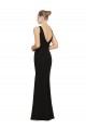 Sheath V-Neck Soft Chiffon Long Black Bridesmaid Dress Sydney