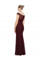 Sheath Bateau Neck Soft Chiffon Long Burgundy Gold Bridesmaid Dress Sydney