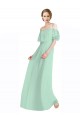 A-Line Spaghetti Straps Soft Chiffon Long Mint Green Bridesmaid Dress Sydney