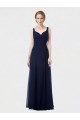 A-Line Sweetheart Lxue Chiffon Long Dark Navy Bridesmaid Dress Sydney
