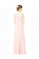 A-Line Jewel Soft Chiffon Long Bridesmaid Dress Sydney