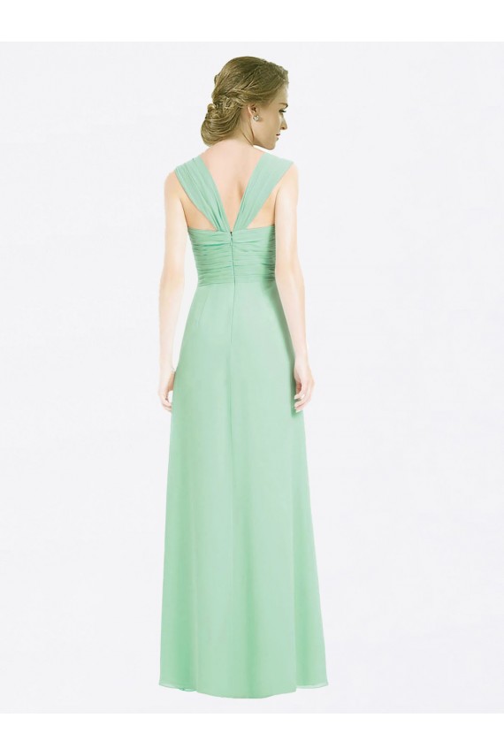 A-Line Sweetheart Soft Chiffon Long Mint Green Bridesmaid Dress Sydney