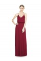 A-Line V-Neck Soft Chiffon Long Burgundy Evening Gowns / Bridesmaid Dress Sydney