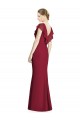 Trumpet V-Neck Soft Chiffon Long Burgundy Bridesmaid Dress Sydney