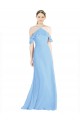 A-Line Halter Neck Soft Chiffon Long Periwinkle Formal Dress / Bridesmaid Dress Sydney