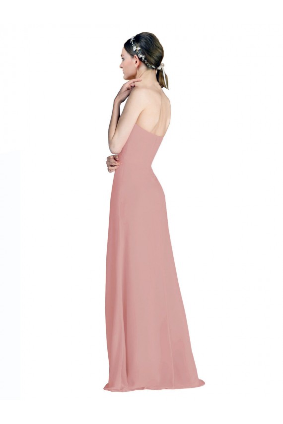 A-Line Sweetheart Soft Chiffon Long Dusty Pink Bridesmaid Dress / Formal Dress Sydney