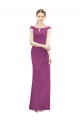 Mermaid High Neck Soft Chiffon Long Wild Berry Bridesmaid Dress Sydney