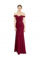 Mermaid Off the Shoulder Soft Chiffon Long Burgundy Black Tie Prom Dress / Bridesmaid Dress Sydney