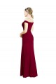 Mermaid Off the Shoulder Soft Chiffon Long Burgundy Black Tie Prom Dress / Bridesmaid Dress Sydney