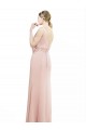 Mermaid High Neck Soft Chiffon Long Bliss Pink Bridesmaid Dress Sydney