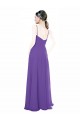 A-Line V-Neck Soft Chiffon Long Purple Bridesmaid Dress Sydney