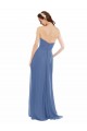 A-Line Strapless Soft Chiffon Long Windsor Blue Bridesmaid Dresses Sydney