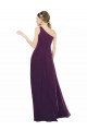 A-Line One Shoulder Chiffon Long Grape Bridesmaid Dress / Evening Dress Sydney