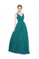 A-Line V-Neck Chiffon Long Hunter Bridesmaid Gowns Sydney