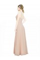 A-Line V-Neck Luxe Chiffon Long Pink Bridesmaid Dress / Evening Dress Sydney
