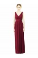 A-Line V-Neck Soft Chiffon Long Burgundy Bridesmaid Dress / Formal Dress Sydney