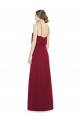 A-Line Halter Neck Soft Chiffon Long Burgundy Bridesmaid Dress Sydney