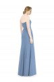 Mermaid Strapless Soft Chiffon Long Dusty Blue Bridesmaid Dress Sydney