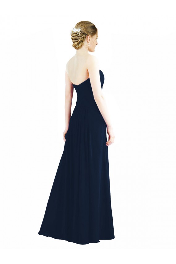 A-Line Sweetheart Soft Chiffon Long Smoke Green Bridesmaid Dress Sydney