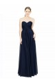 A-Line Strapless Chiffon Long Dark Navy Bridesmaid Dress / Evening Dress Sydney
