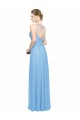 A-Line V-Neck Chiffon Long Periwinkle Bridesmaid Dress / Evening Dress Sydney