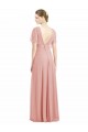 A-Line V-Neck Soft Chiffon Long Bliss Pink Bridesmaid Dress / Formal Dress Sydney