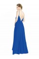 A-Line V-Neck Luxe Chiffon Long Royal Blue Bridesmaid Dress Sydney