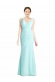 Mermaid V-Neck Soft Chiffon & Lace Long Waterfall Bridesmaid Dress Sydney