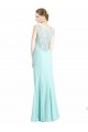 Mermaid V-Neck Soft Chiffon & Lace Long Waterfall Bridesmaid Dress Sydney