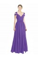A-Line Sweetheart Soft Chiffon Long Purple Bridesmaid Dress Sydney