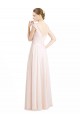 A-Line Sweetheart Soft Chiffon & Lace Long Cream Pink Bridesmaid Dress Sydney