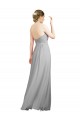 Open Back A-Line Sweetheart Soft Chiffon Long Silver Bridesmaid Dresses Sydney