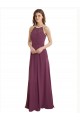 A-Line High Neck Chiffon Long Bridesmaid Dress / Evening Gowns Sydney