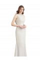 Mermaid High Neck Soft Chiffon & Satin Long Bridesmaid Dress Sydney