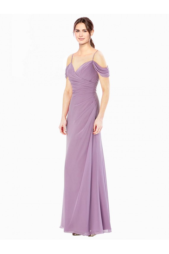 Sheath High Neck Soft Chiffon Long Bridesmaid Dress / Formal Dress Sydney