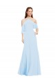 A-Line Halter Neck Soft Chiffon Long Light Sky Blue Formal Dress / Bridesmaid Dress Sydney