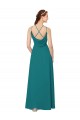 Sheath High Neck Soft Chiffon Long Hunter Bridesmaid Dress Sydney