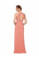Sheath V-Neck Soft Chiffon Long Desert Rose Bridesmaid Dress Sydney