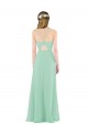 Sheath V-Neck Soft Chiffon Long Mint Green Bridesmaid Dress Sydney