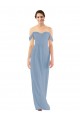 Sheath Sweetheart Soft Chiffon Long Dusty Blue Bridesmaid Dress Sydney