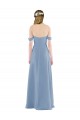 Sheath Sweetheart Soft Chiffon Long Dusty Blue Bridesmaid Dress Sydney