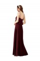 A-Line Spaghetti Straps Chiffon Long Burgundy Gold Bridesmaid Gowns Sydney