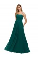 A-Line Square Neck Soft Chiffon Long Hunter Bridesmaid Dress Sydney