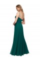 A-Line Square Neck Soft Chiffon Long Hunter Bridesmaid Dress Sydney