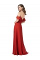 A-Line Strapless Soft Chiffon Long Red Bridesmaid Dress Sydney
