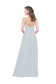 A-Line Spaghetti Straps Soft Chiffon Long Frost Bridesmaid Dress Sydney